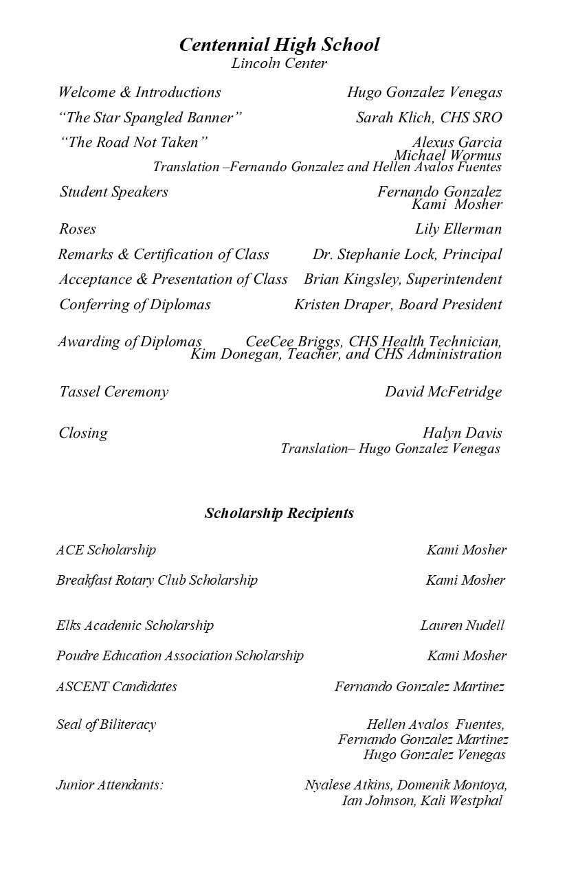 Graduation Program Guide